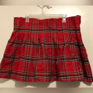 Red Plaid Skirt, NO BOUNDARIES, Size 21